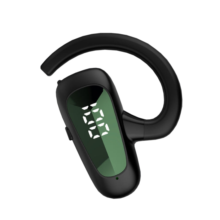 Écouteurs stéréo Bluetooth à affichage numérique Bone Conduction Concepts, style : mono-oreille, double oreille avec chargeur.